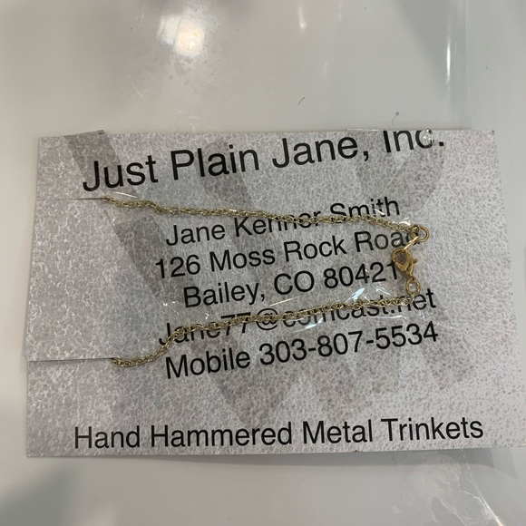 Just Plain Jane hammered necklace “coffee” - Picture 2 of 2